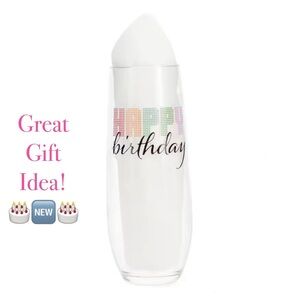 “Happy Birthday” Cristar Clear Flute Champagne/Wine Glass 9.6oz 🎂🆕🎂